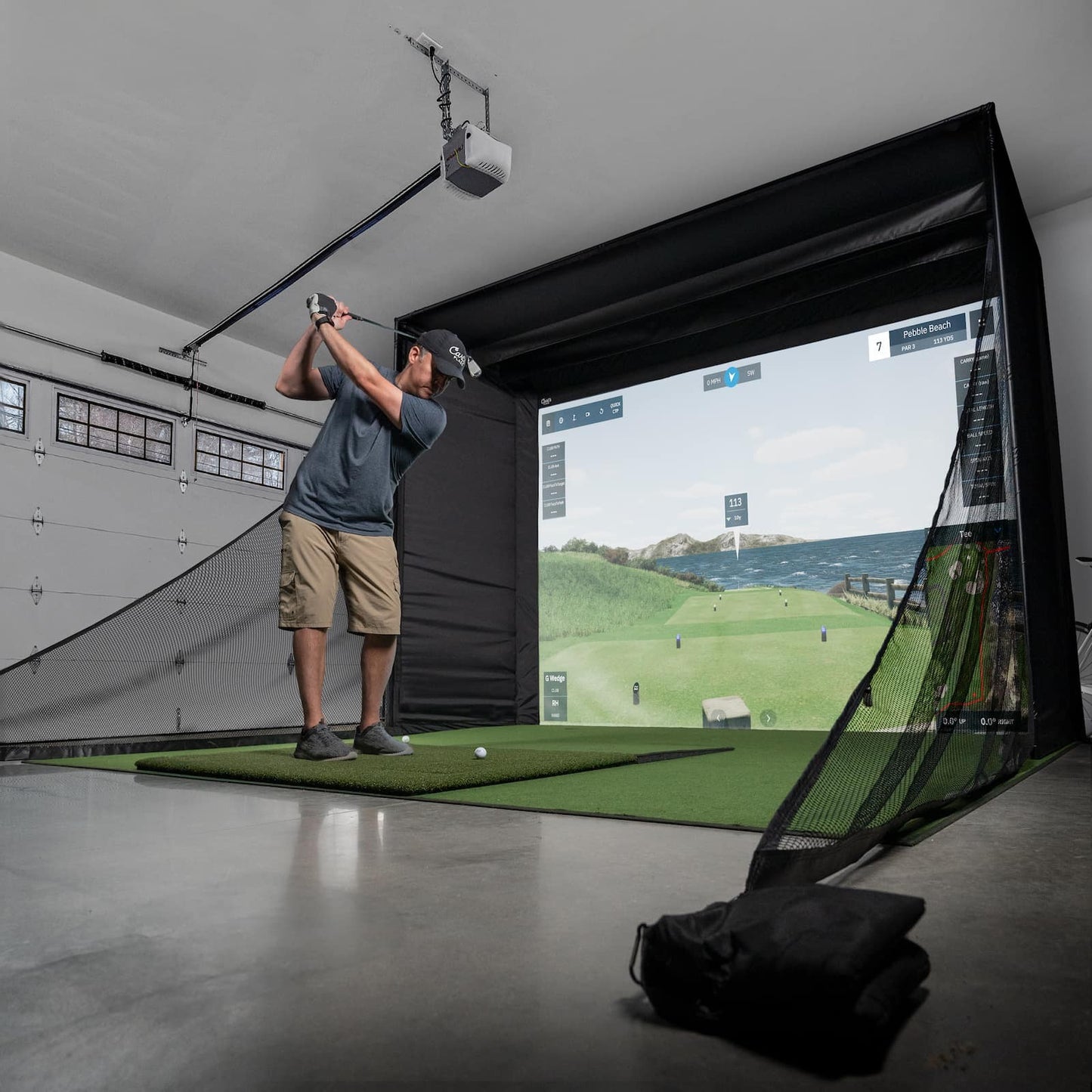 Carl's Place Golf Simulator Enclosure Kit & Impact Screen for Home Golf - COMPLETE KIT