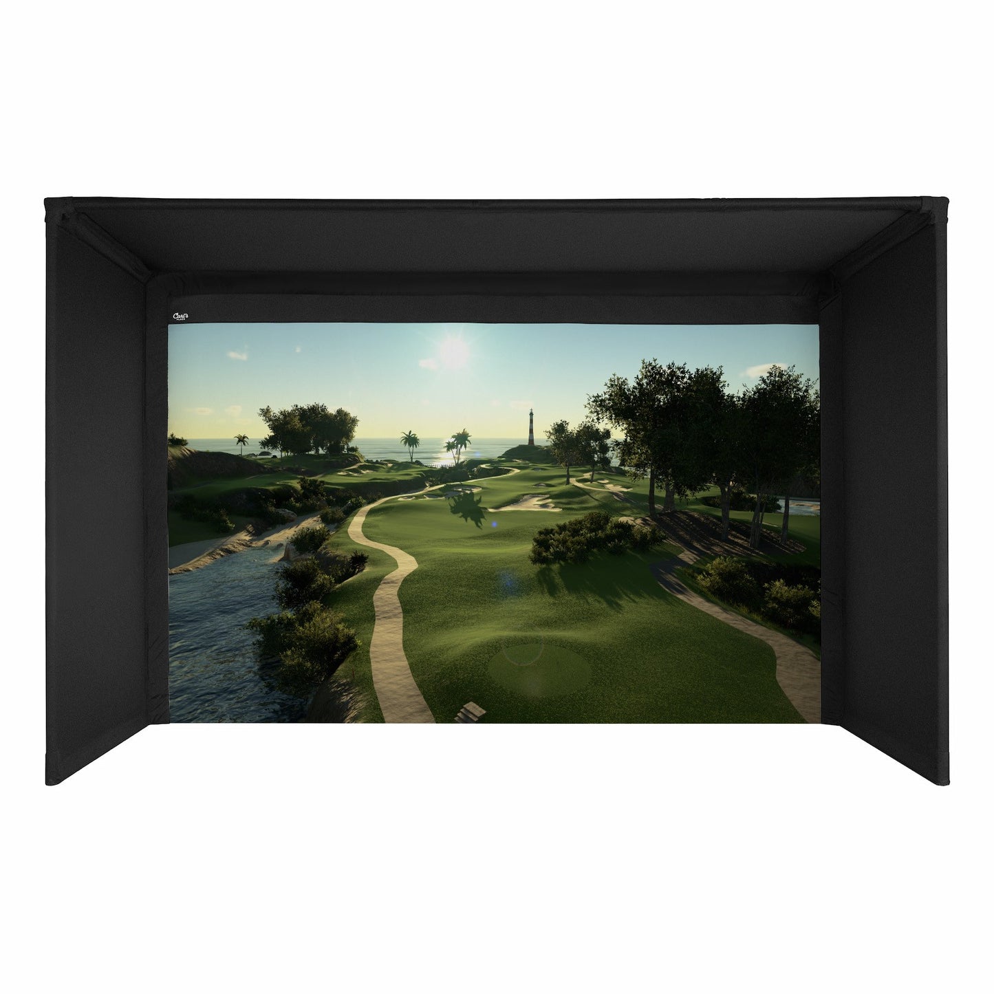 Carl's Place DIY Golf Simulator Enclosure Kit & Impact Screen, Premium Tier For Indoor Golf